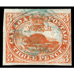 canada stamp 4 beaver 3d 1852 U F VF 130