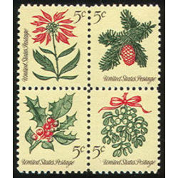 us stamp 1257c block of 4 flowers tagged 20 1964