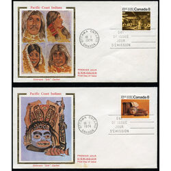 canada stamp 570 1 fdc pacific coast indians 1974