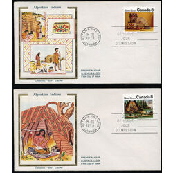 canada stamp 566 7 fdc algonkian indians 1973