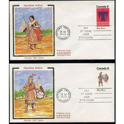 canada stamp 568 9 fdc algonkian indians 1973