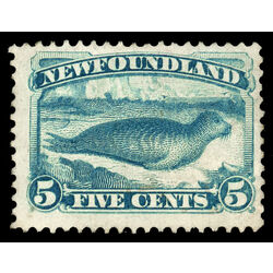 newfoundland stamp 53 harp seal 5 1880 M F 006