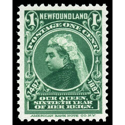 newfoundland stamp 61i queen victoria 1 1897