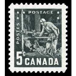 canada stamp 373 miner with drill 5 1957