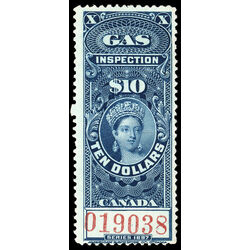 canada revenue stamp fg26 victoria gas inspection 10 1897