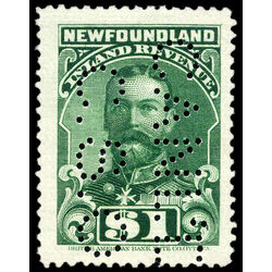 canada revenue stamp nfr20 newfoundland king george v 1 1910 M NG CSO