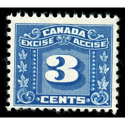 canada revenue stamp fx64 three leaf excise tax 3 1934