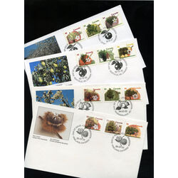 collection of 4 fdc definitives of canada fruit trees theme