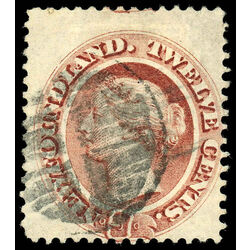 newfoundland stamp 28a queen victoria 12 1865 U F 015