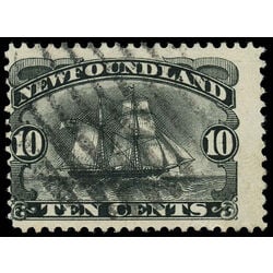 newfoundland stamp 59i schooner 10 1887 U F 005