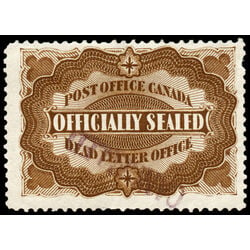 canada stamp o official ox1 officially sealed 1879 U F VF 008