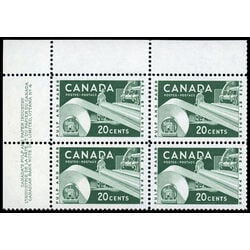 canada stamp 362i paper industry 20 1956 PB UL %234