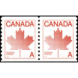 canada stamp 908iii pair maple leaf 1981