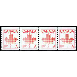 canada stamp 908iii strip maple leaf 1981