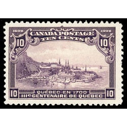 canada stamp 101 quebec in 1700 10 1908 M F VF 055