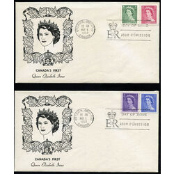 canada stamp 326 9 fdc queen elizabeth ii 1953