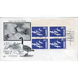 canada stamp 415 canada goose 15 1963 FDC LR 022