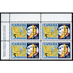 canada stamp 479 weather map and instruments 5 1968 PB UL