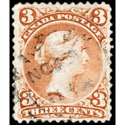 canada stamp 33 queen victoria 3 1868 U VF 022