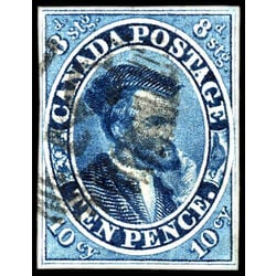 canada stamp 7 jacques cartier 10d 1855 U XF 057