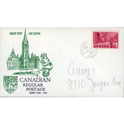 canada stamp 411 crane and map 1 1963 FDC 005