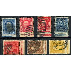 united states used stamps with inscription margins