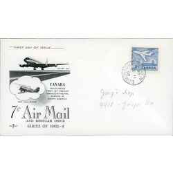 canada stamp 414 jet plane ottawa 7 1964 FDC 007