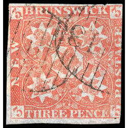 new brunswick stamp 1 pence issue 3d 1851 U F 017