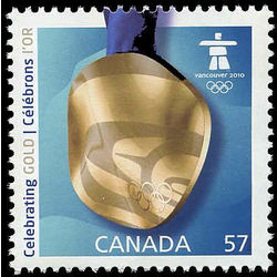 canada stamp 2371a vancouver 2010 winter olympic games gold medal 57 2010