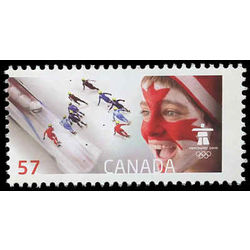 canada stamp 2375 men s four man bobsleigh men s short track relay speed skating 57 2010