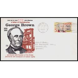 canada stamp 484 george brown globe and legislature 5 1968 FDC 010