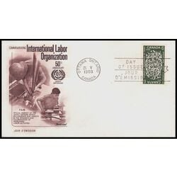 canada stamp 493 globe and tools 6 1969 FDC 008