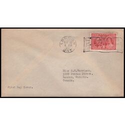 canada stamp 237 king george vi queen elizabeth 3 1937 FDC 046