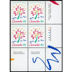 canada stamp 1316 stylized maple leaf 40 1991 PB LR