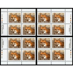 canada stamp 1159 red fox 6 1988 PB SET