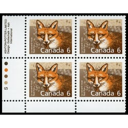 canada stamp 1159 red fox 6 1988 PB LL