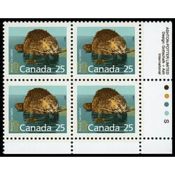 canada stamp 1161 beaver 25 1988 PB LR