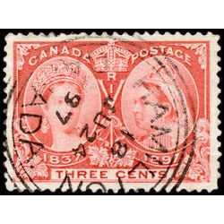 canada stamp 53 queen victoria diamond jubilee 3 1897 U VF 023