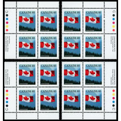 canada stamp 1169 flag over mountains 40 1990 PB SET