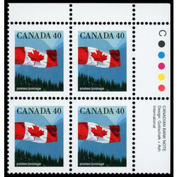 canada stamp 1169 flag over mountains 40 1990 PB UR