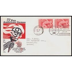 canada stamp 472 runner 5 1967 FDC 011