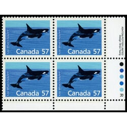 canada stamp 1173ii killer whale 57 1988 PB LR