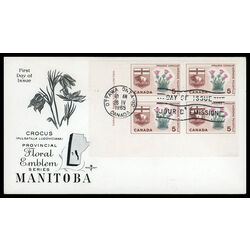 canada stamp 422 manitoba prairie crocus 5 1965 FDC LL 006