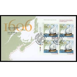 canada stamp 2155 champlain surveys the east coast 51 2006 FDC UL