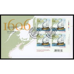 canada stamp 2155 champlain surveys the east coast 51 2006 FDC LR