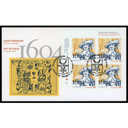 canada stamp 2044 pierre dugua sieur de mons 49 2004 FDC UL