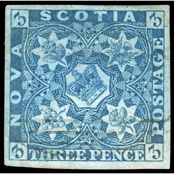 nova scotia stamp 2 pence issue 3d 1851 U VF 019