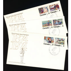 canada stamp 634 9 fdc letter carrier service 1974 FDC COMBO