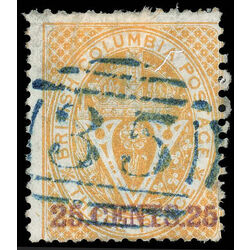 british columbia vancouver island stamp 11 surcharge 1867 U F 031