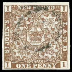 newfoundland stamp 15ac 1861 third pence issue 1d 1861 U VF 012